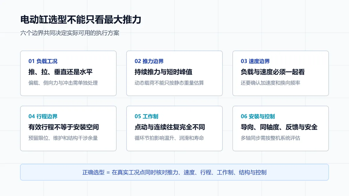 电动缸选型的六个边界